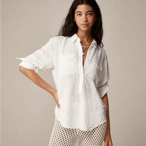 J. Crew White Casual Button Down Shirt